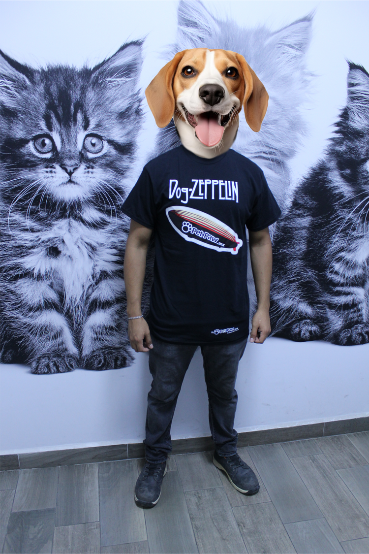 Camiseta / Playera Rock - Dog Zeppelin (Led Zeppelin) - By Pet Paw Collection