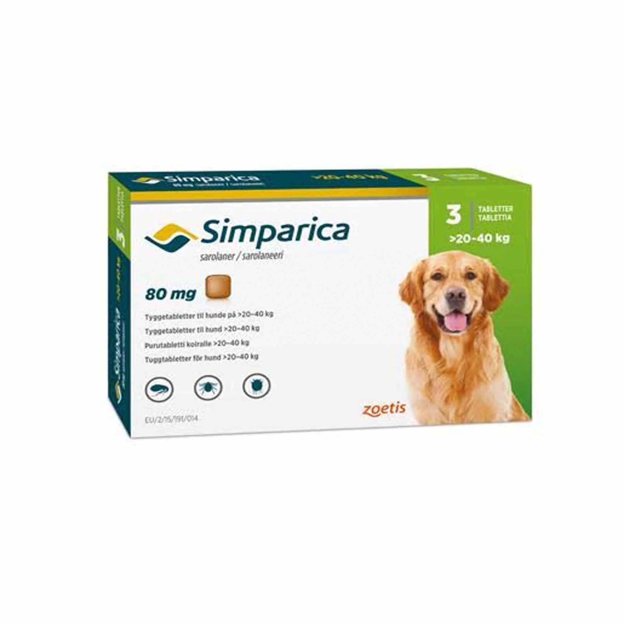 SIMPARICA C/3 TABLETAS