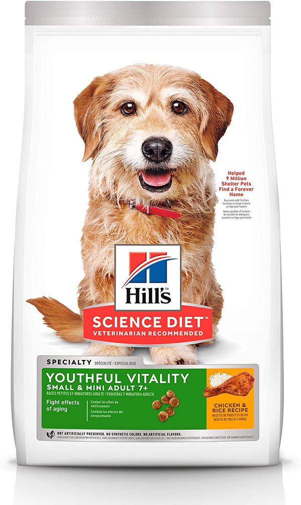 Hill's Science Diet, Alimento para Perro Youthful Vitality 7+ años Small Bites (bulto) 1.6kg