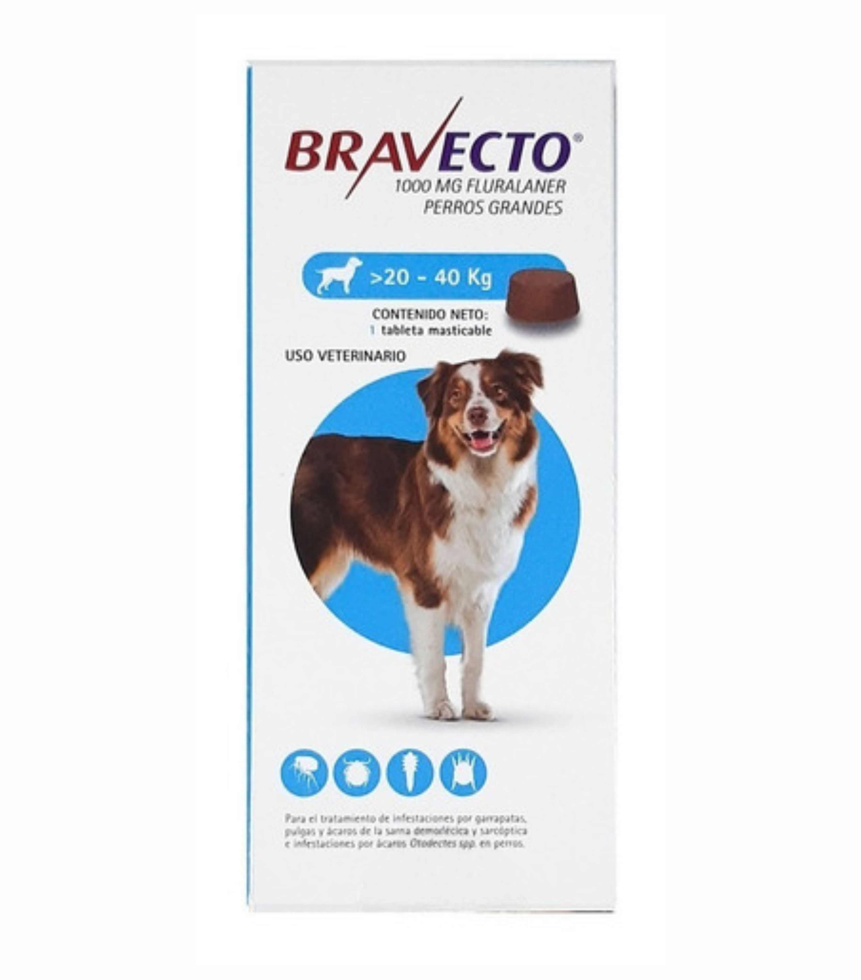 Bravecto De 20 a 40 Kg P/ 3 MESES