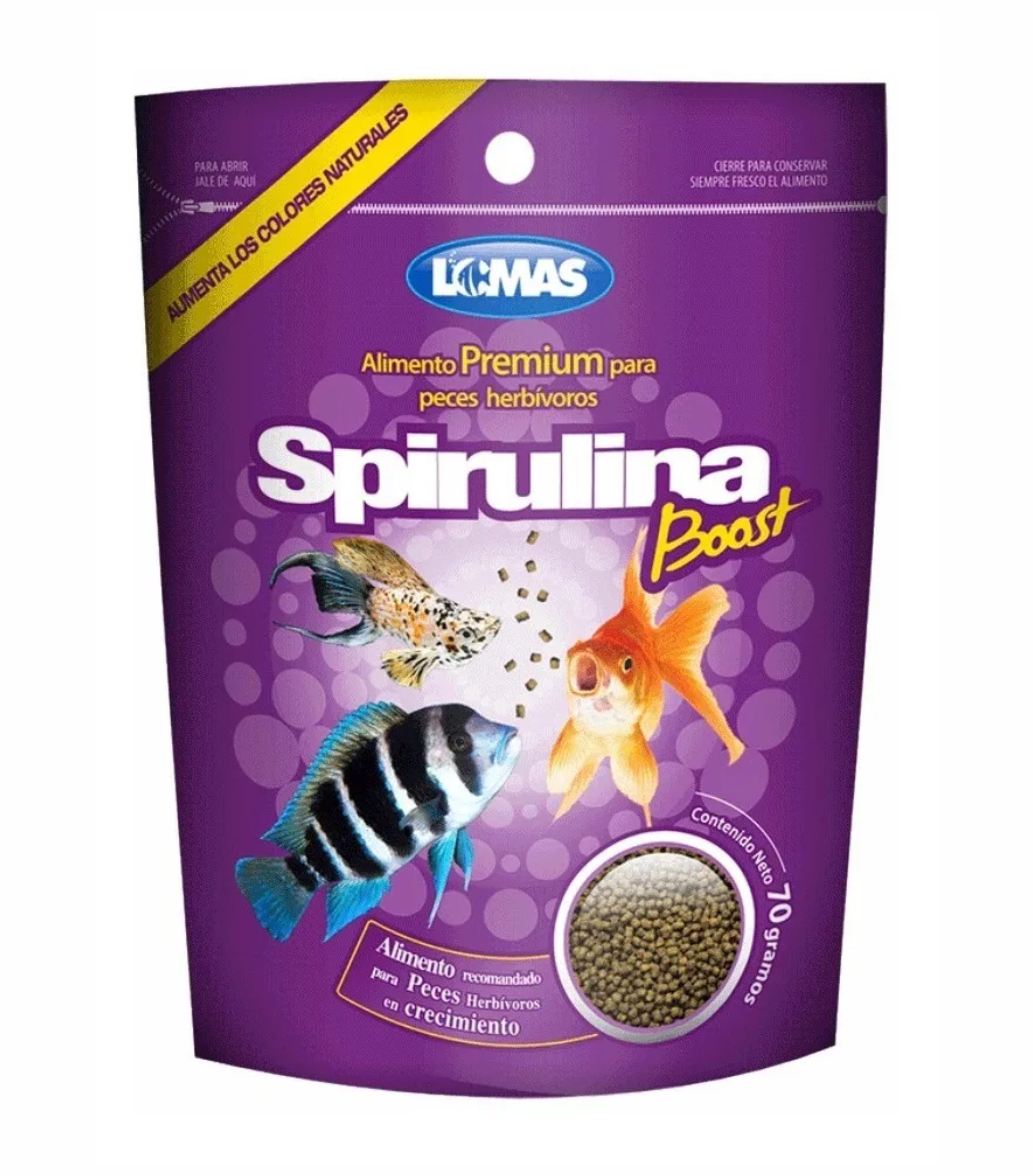 Alimento Lomas Spirulina Boost De 70 Gr.