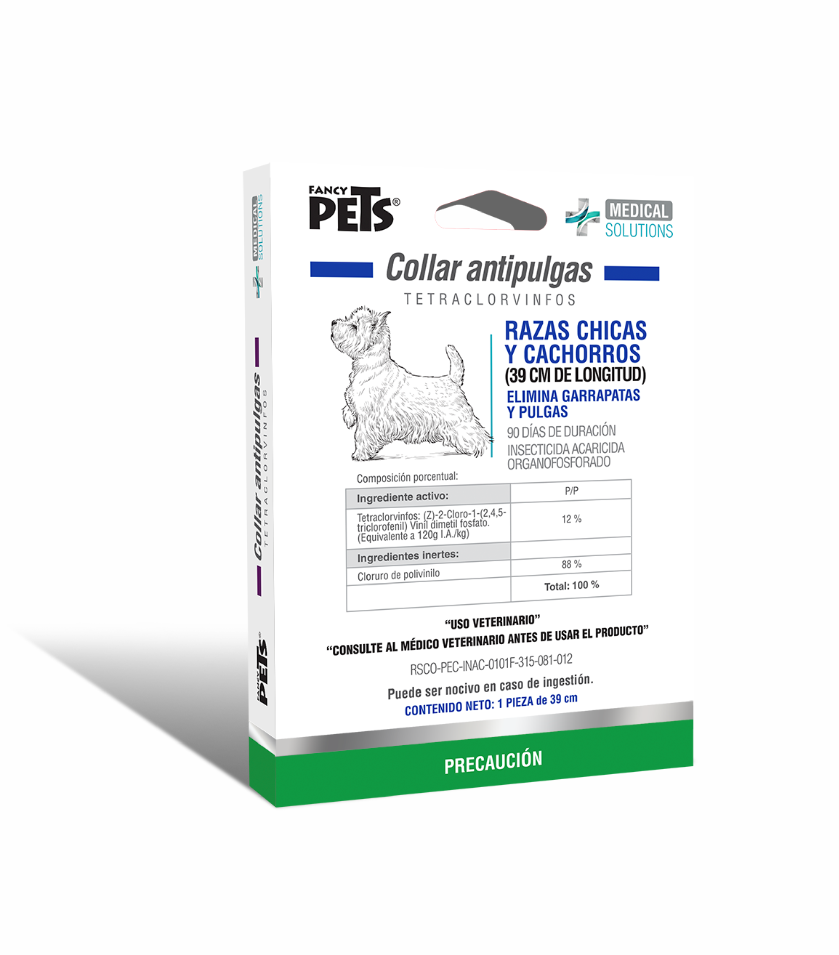 MS Collar Antipulgas Para Perro de Raza Chica y Cachorros