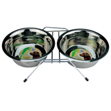 COMEDERO DOBLE CON DOS PLATOS