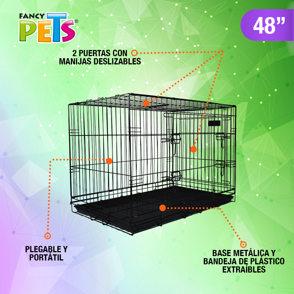 JAULA METÁLICA PLEGABLE P/MASCOTA 48''