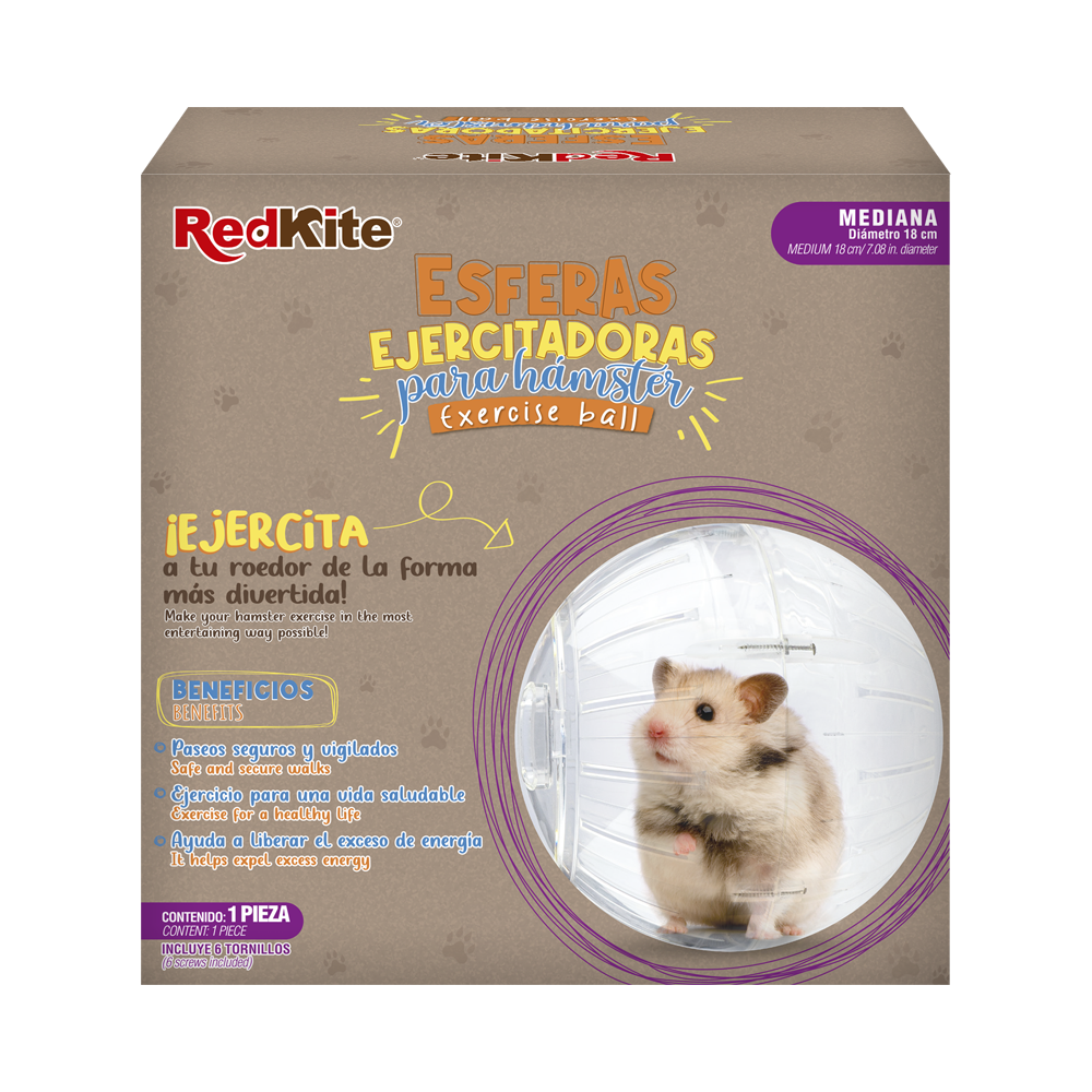 ESFERA MED TRANSPARENTE P/ HAMSTER