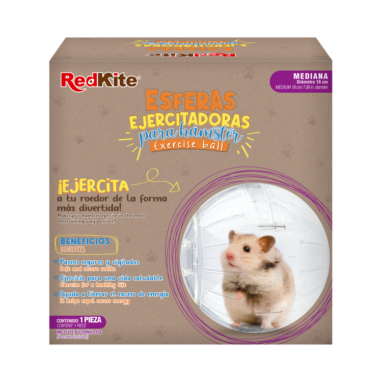 ESFERA MED TRANSPARENTE P/ HAMSTER