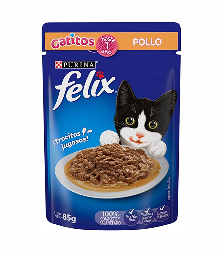 Alimento Húmedo Felix para Gatitos 85 Gr.