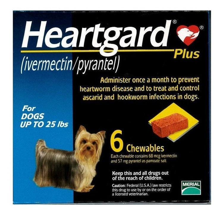HEARTGARD PLUS AZUL CHICO (HASTA 11 KG)