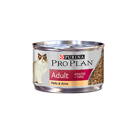 Lata Pro Plan Gato Adulto Pollo y Arroz