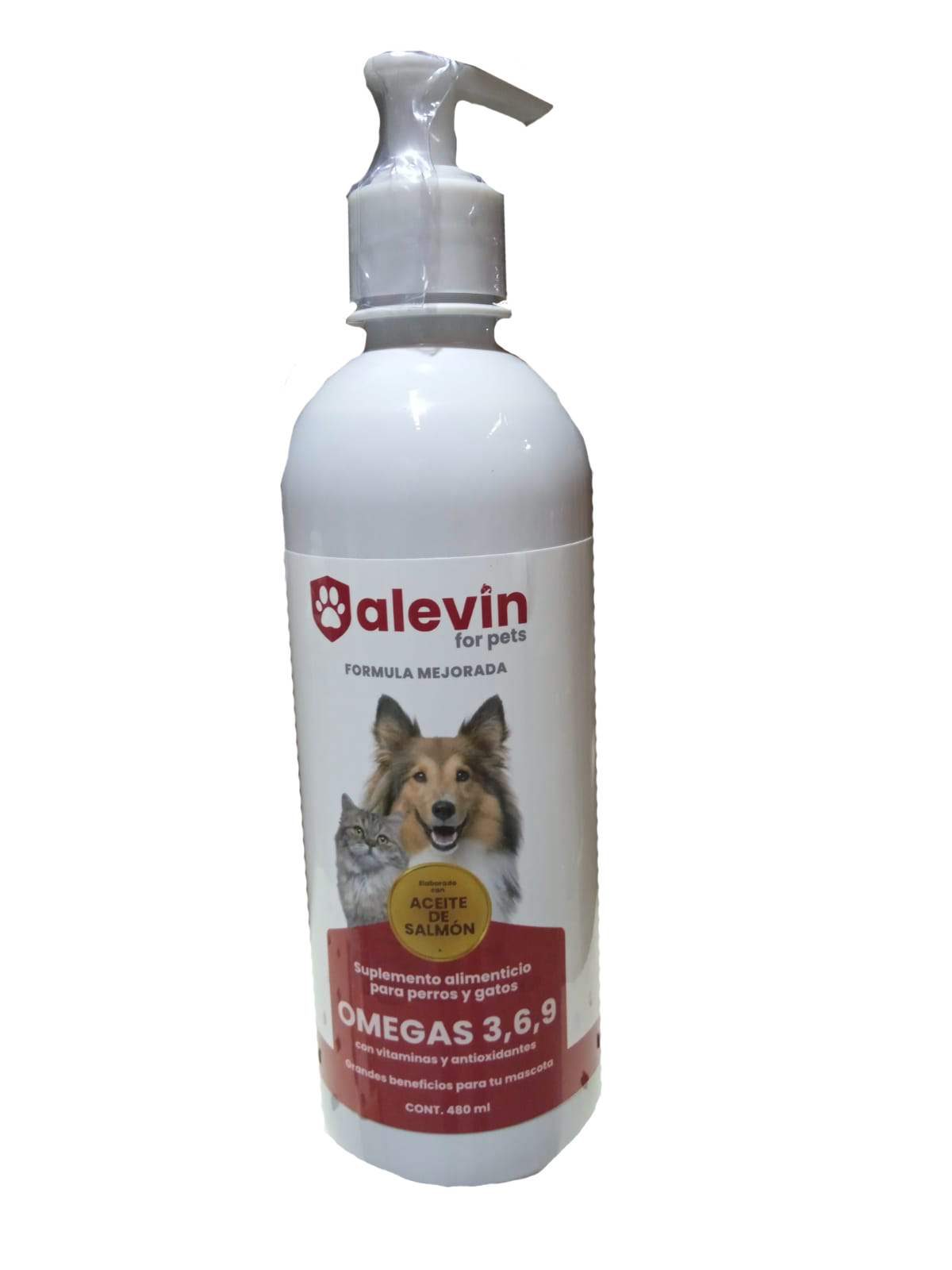 Aceite Salmón Para Perros Suplemento Alimenticio Omega 480ml