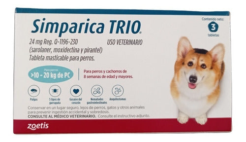 SIMPARICA TRIO C/ 3 TABLETAS